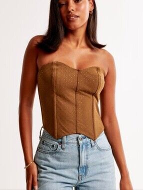 NWT Abercrmbie & Fitch Vol. 28 Rhinestone Corset Strapless or Straps